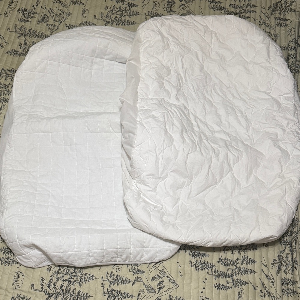 Pottery barn White Quilted Baby Changing Pad Cover - White Waterproof Protector